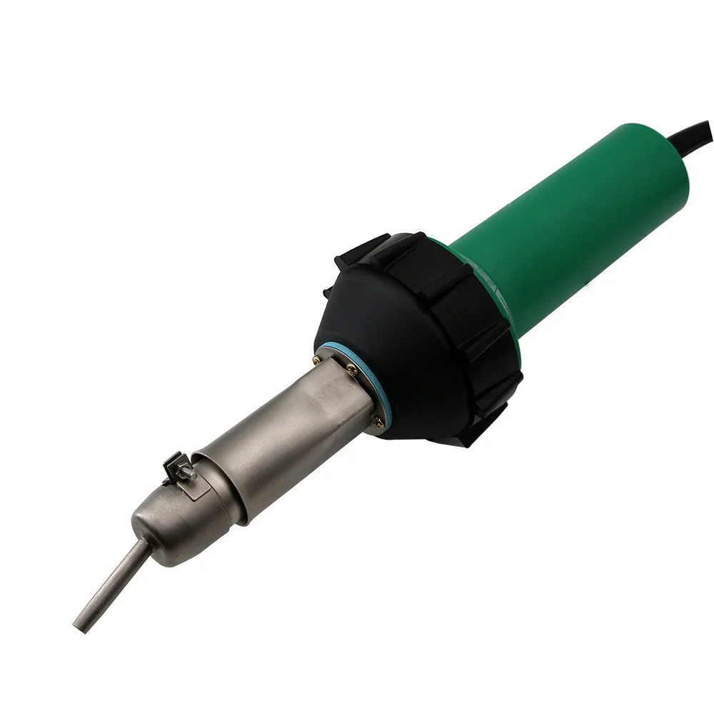 Professional 1600W Heat Gun Plastic Welder Kit With Vinyl Floor Tools 5mm Brass Penny Roller Welding Nozzle Hot Air Blast Torch