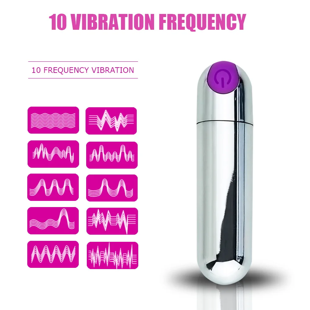 

Powerful Mini Bullet Shape Vibrator For Beginners, Waterproof 10 Speeds Vibration Clitoral Stimulation Adult Sex Toys For Women