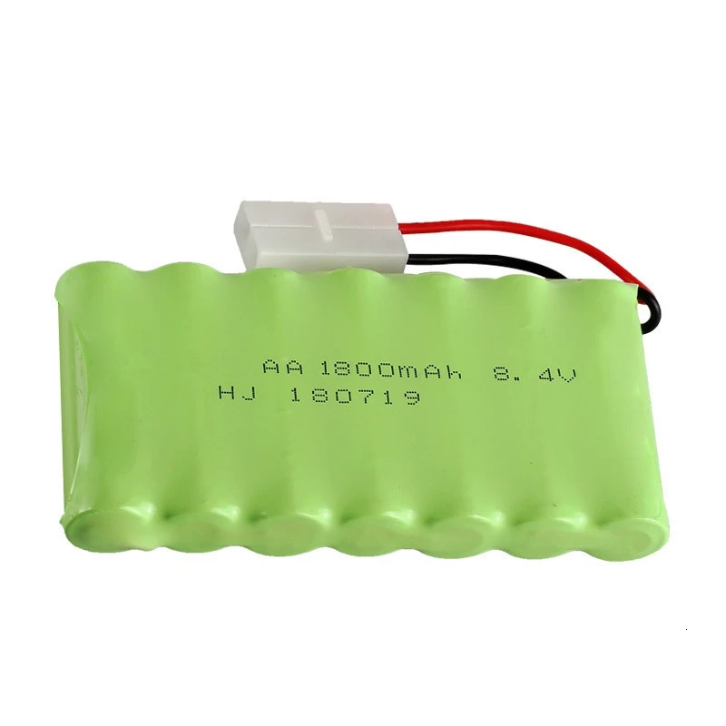 ( M Model ) Ni-MH 8.4v 1800mah Battery + 8.4v Charger For Rc toy Car Tank Train Robot Boat Gun AA 8.4v Rechargeable Battery Pack