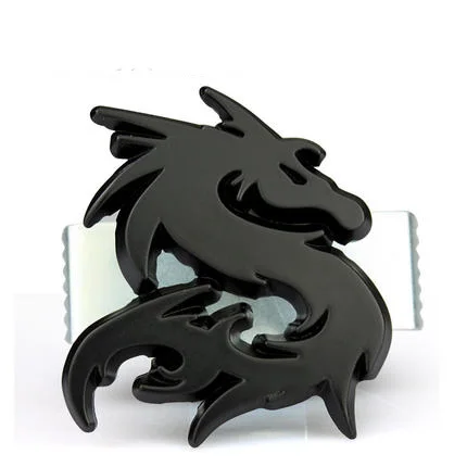 Dragon Loong 100% 3D Metal Car Auto Grille Badge Logo Totem Grill Emblem Sticker Silver Gold Black DIY NEW 3 Color Accessories