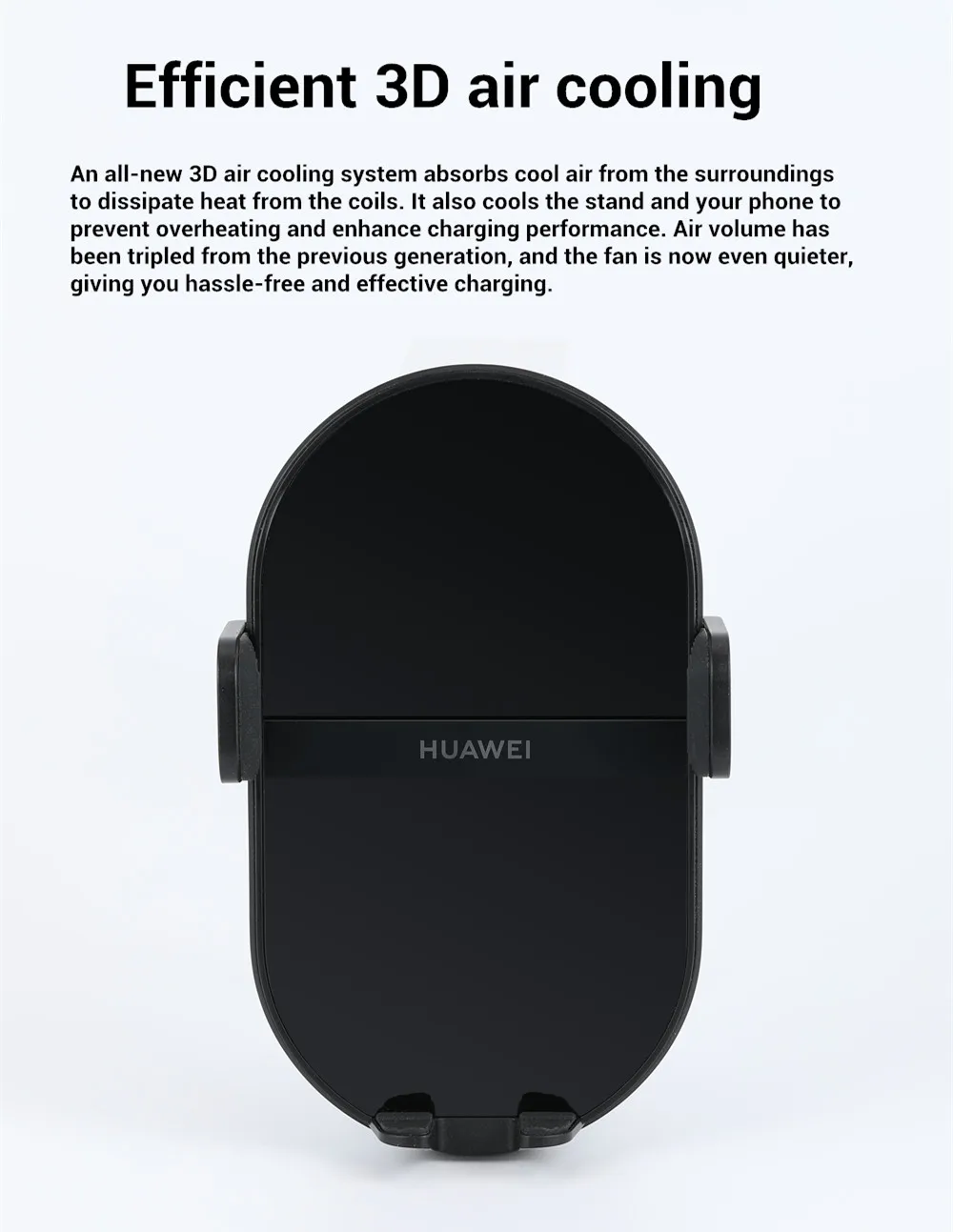 Huawei SuperCharge Wireless Car Charger 50W Max Intelligent Both Side Sensor Mounting Dual Charging 3D Cooling Fast Charger