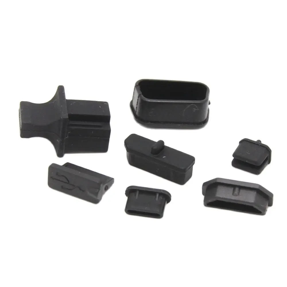For HDMI VGA DP USB Mini DP RJ45 Type C Protective Cover Rubber Cover Dust Cap 10Pcs/Lot
