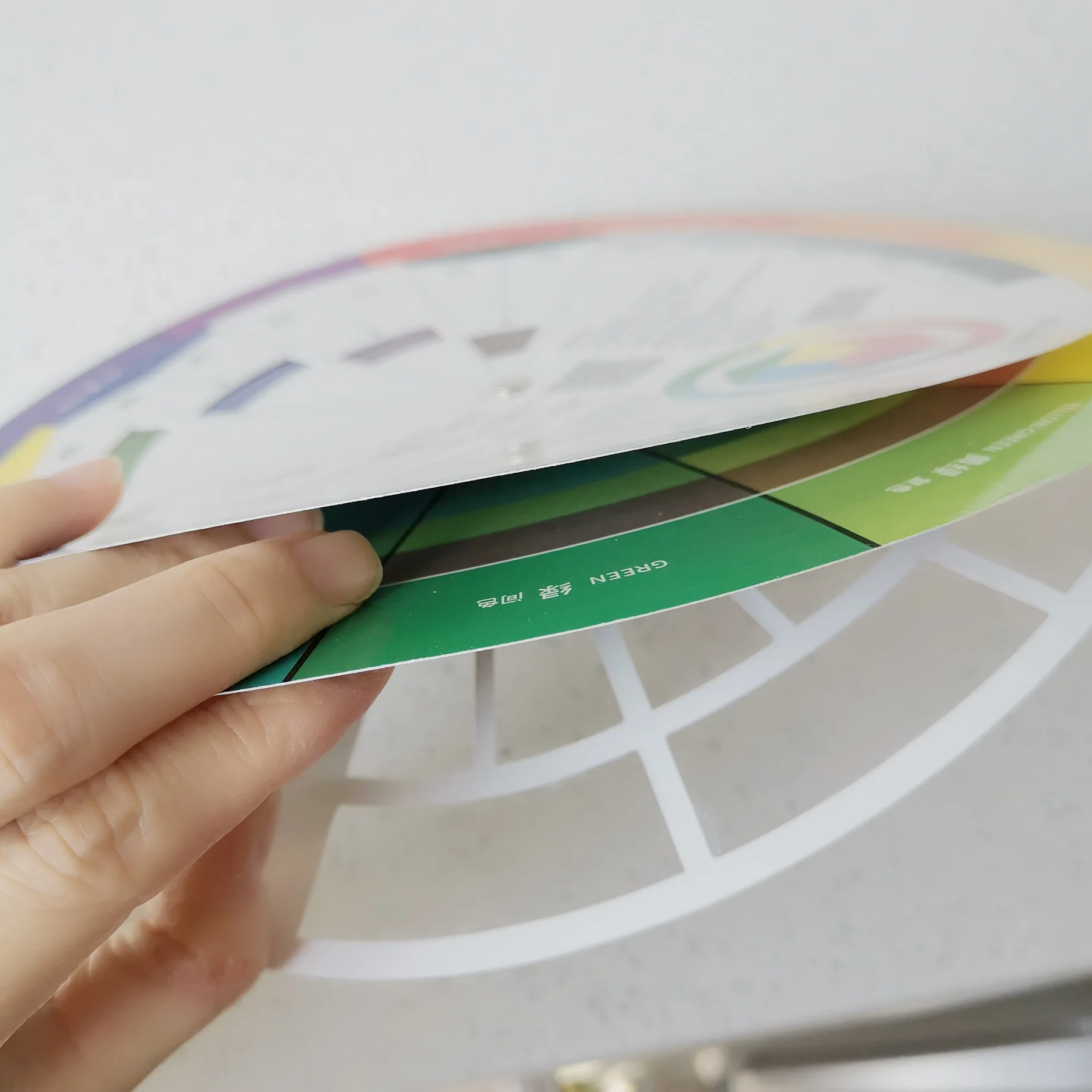 One Sheet Ring Matching Wheel Table Chinese Color Proportion Disk Card