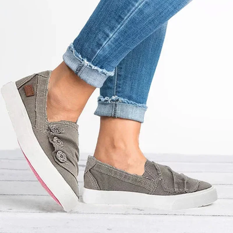 Sepatu Wanita 2020 Keluaran Baru Sepatu Kasual Wanita Denim Fashion Sepatu Kanvas Feminino Tenis Femme Sneakers Wanita Dfg5