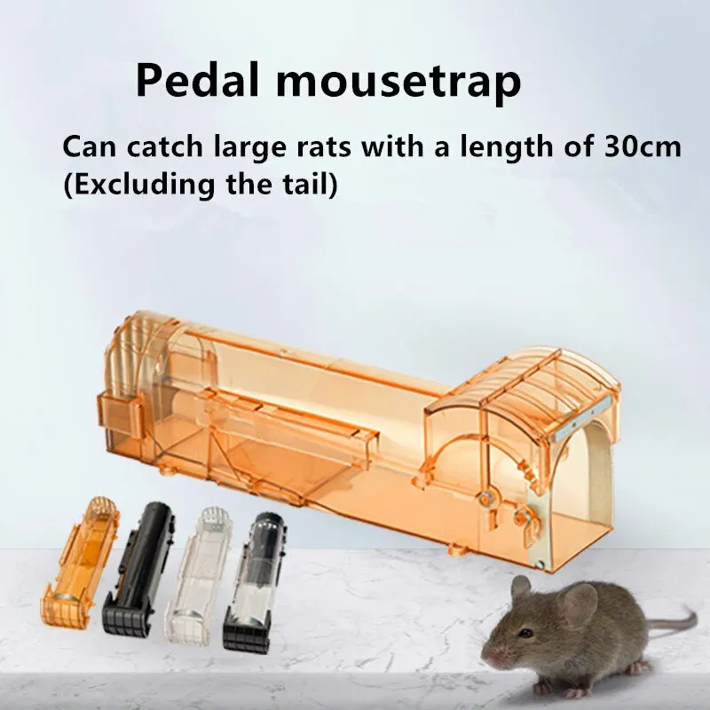 

Smart Self-locking Mousetrap Safe Firm Transparent Household Mouse Catcher Plastic Reusable Humane Indoor Outdoor Rat Trap