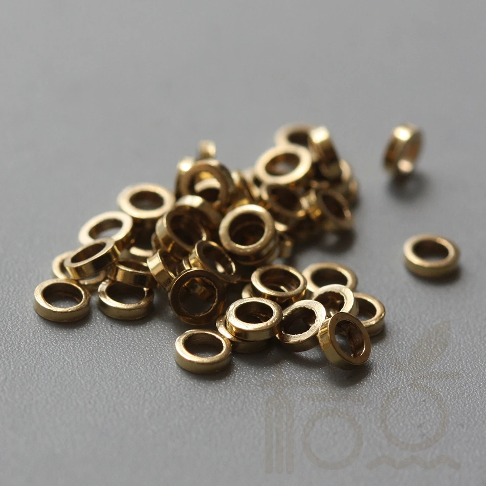 DIY Supply-200 Pieces Solid Raw Brass Finding Spacer Ring - 3.15mm (3913C-V-281)
