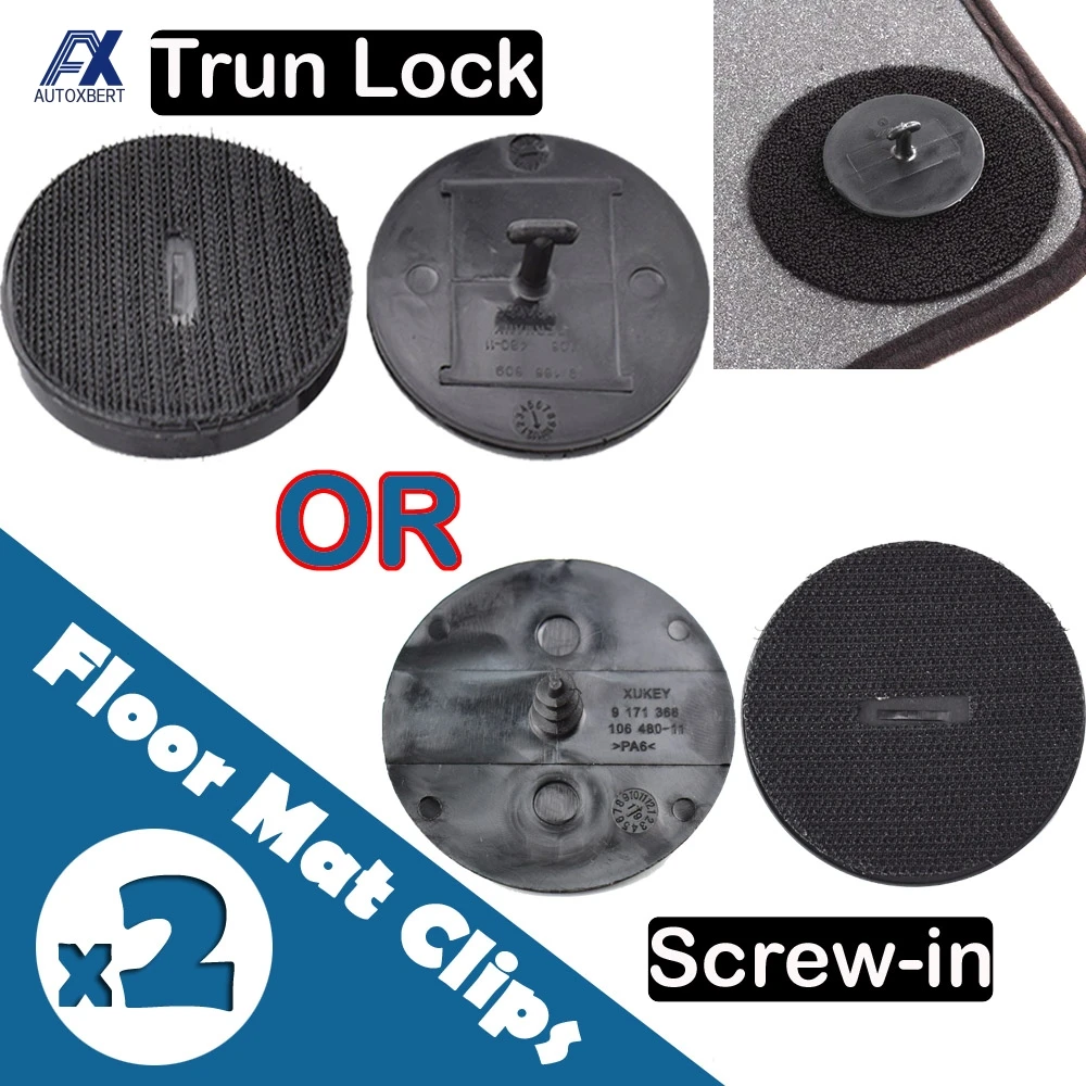 2x para bmw clipe carro esteira clipes/fixações/auto fixadores piso torção trun bloqueio t forma tapete titular adesivo para bmw mini