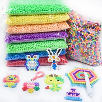 500 Teile/satz 30 Farben 5mm Wasser Perlen Spray Perler Magische perlen Pädagogisches perlen Puzzles Zubehör für Kinder Spielzeug