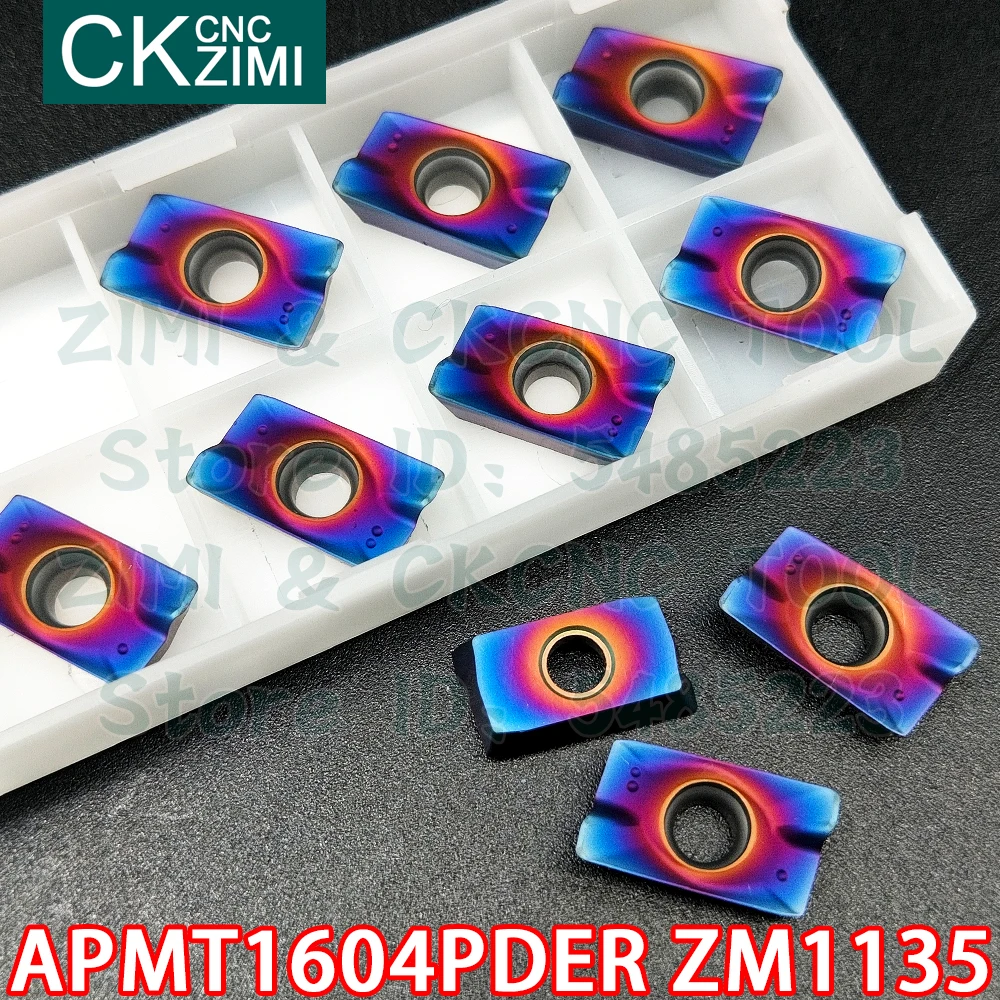 APMT1604PDER ZM1135 APMT 1604 PDER carbide inserts milling inserts tools CNC metal lathe tools milling cutting tools for steel