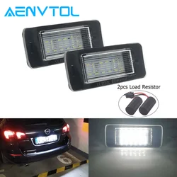 AENVTOL 2x 자동 LED 번호판 라이트 Canbus Opel Astra J 스포츠 Tourer C Zafira 2010 2012 2013 2014 2015 2016 2017 2018