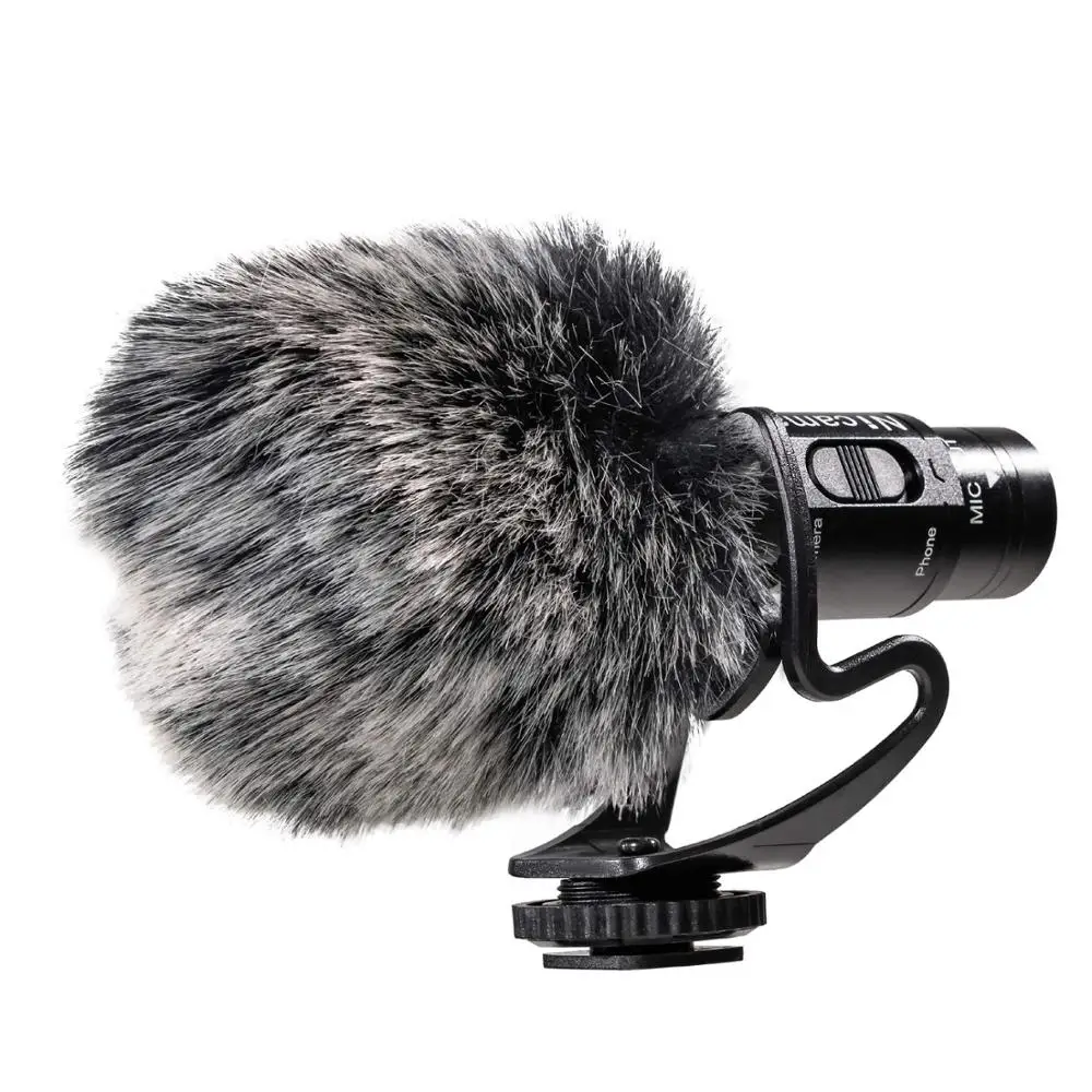 Nicama SGM8 Camera Shotgun Microphone with 1 Deadcat Compatible with iPad iPhone Android Smartphone and Dsrl Recording Interview
