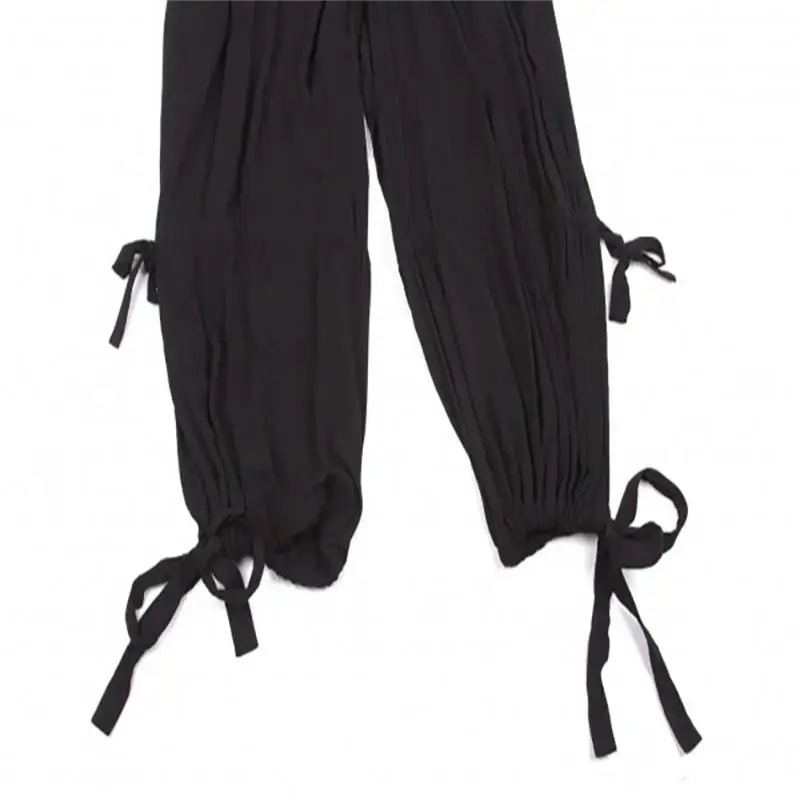 

Новые летние мужские свободные крутые шаровары, свободные трусы до колена с завязками, однотонные прямые повседневные брюки