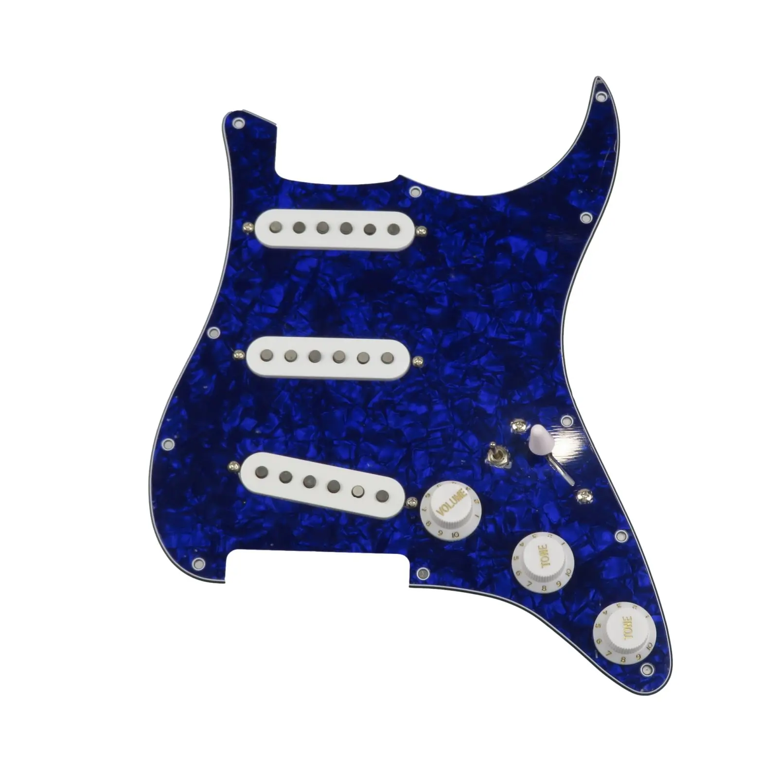 

Loaded Prewired Guitar Pickups SSS 60s Style single coils Alnico 5 Pickups 7-Way wiring pickguard