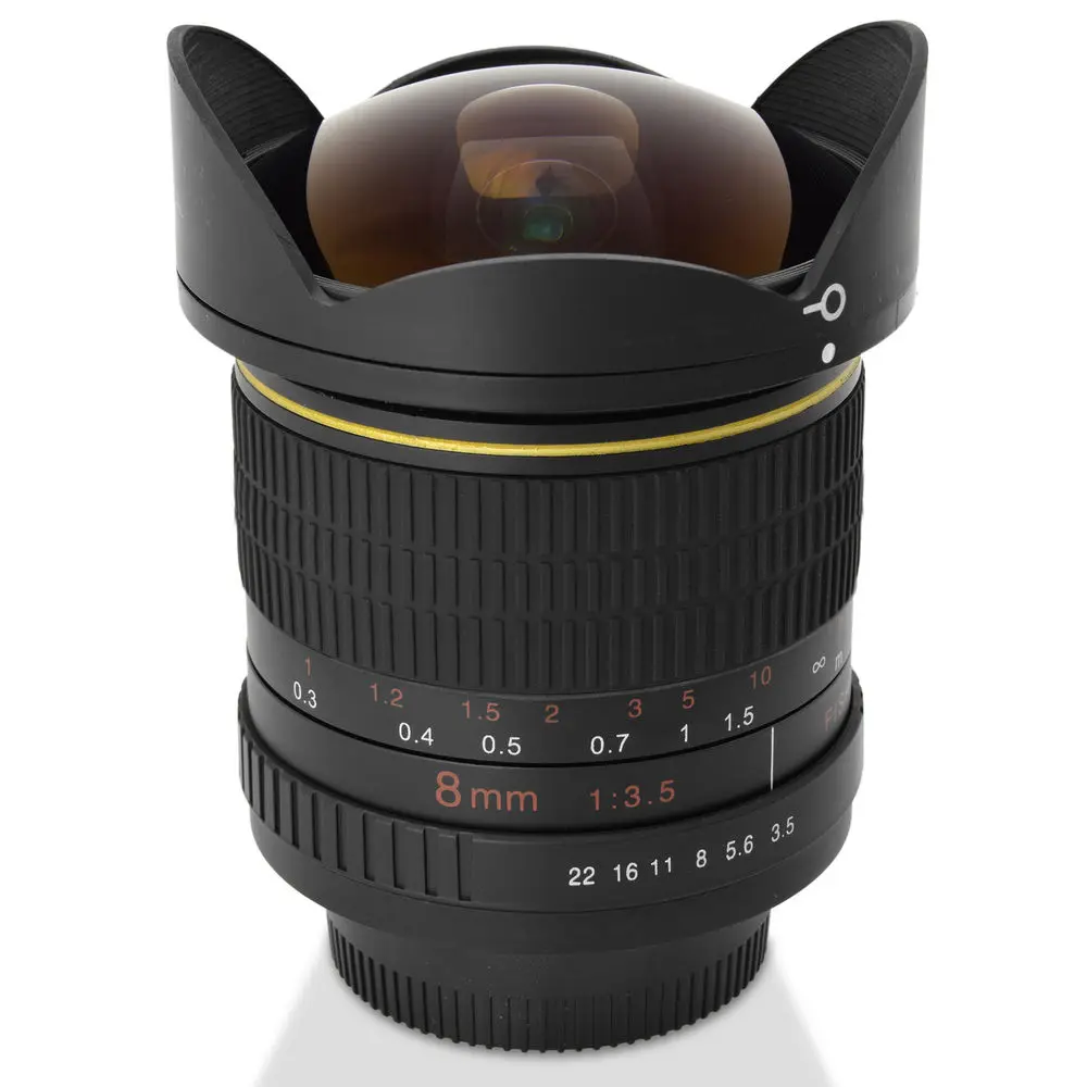 JINTU 8mm F/3.0 obiektyw szerokokątny typu rybie oko soczewki dla Canon EOS T7 T7i SL1 60D 77D 80D 5D III 5D IV 1D 750D 80D 90D kamery