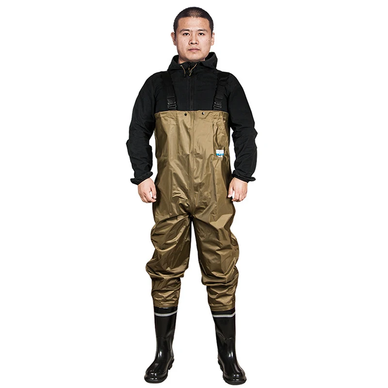 Nylon Fishing Waders Light Weight Beginner Outdoor Waterproof Suit Adult Men Women Summer Lure Fish Overalls Pants Brown Green