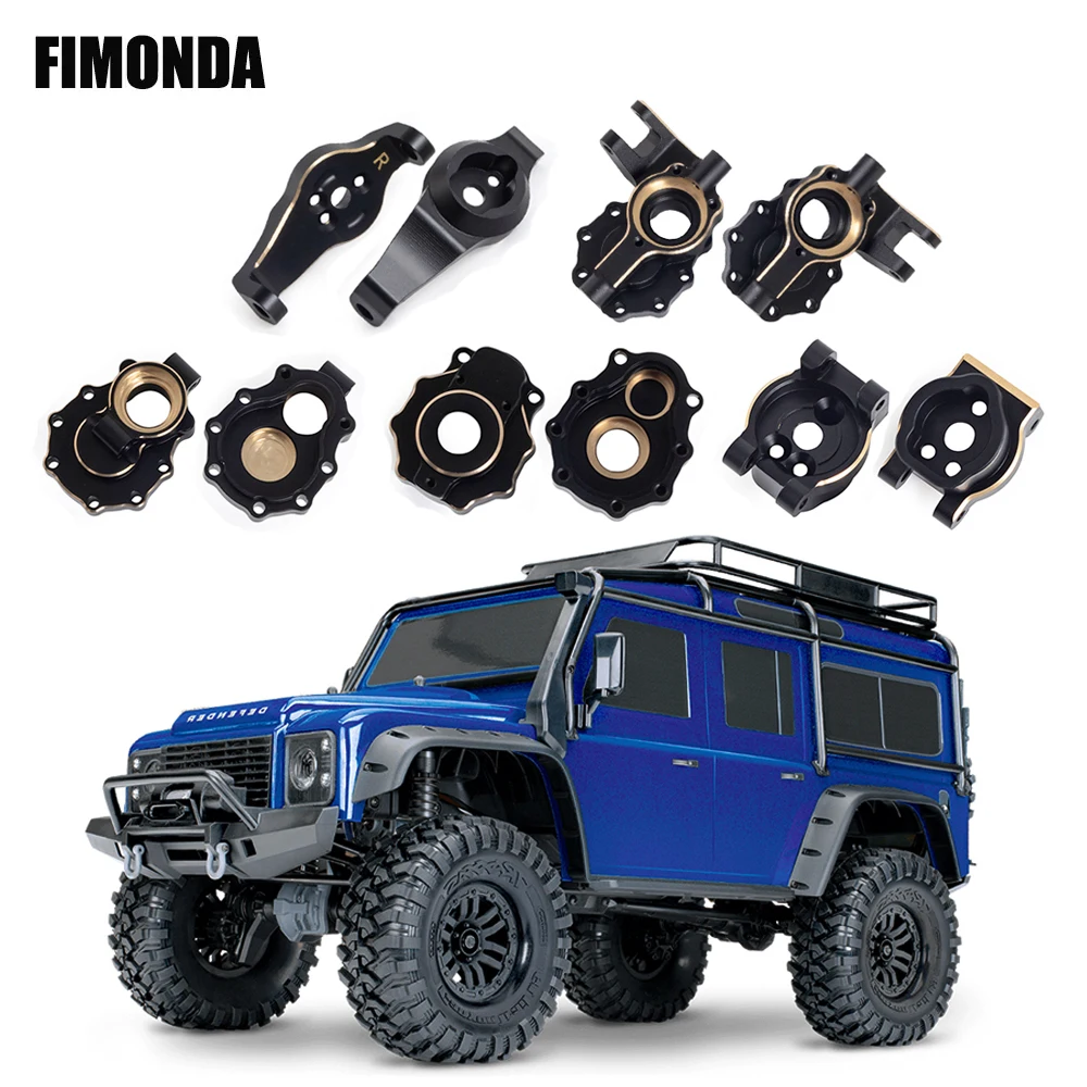 TRX4 Brass Weight System Black Coating Portal Axle Housing Upgrade Parts for 1/10 RC Crawler  TRX6 TRX-4 Defender Bronco