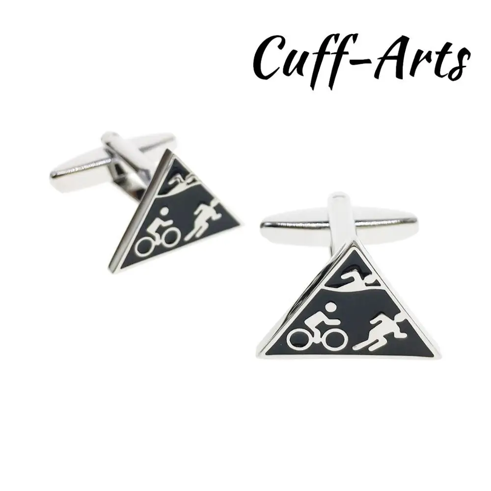 Cufflinks for Men Sports Cycle Run Swim Ironman Cufflinks Gifts for Men Gemelos Les Boutons De Manchette by Cuffarts C10495