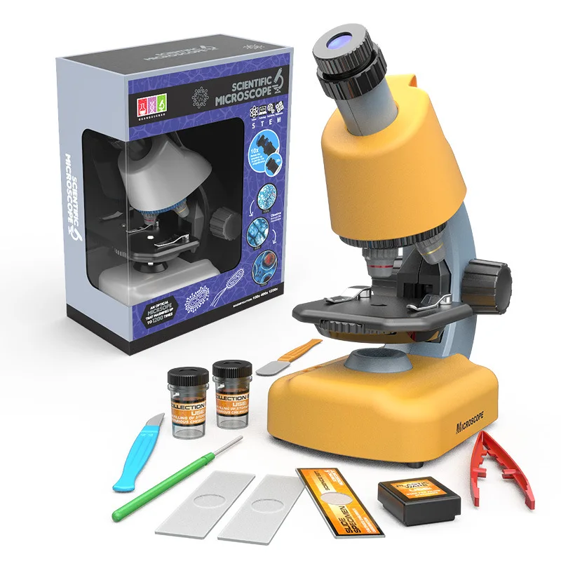 Children's educational microscope science experiment student learning introduction microscope high-definition high magnification