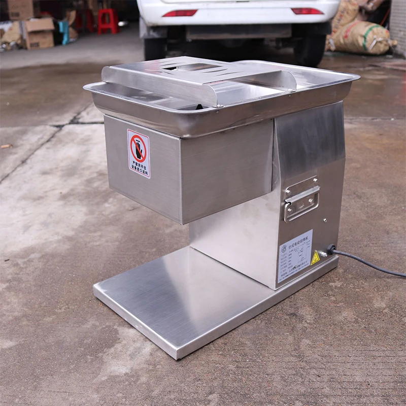 Hachoir à viande électrique automatique en acier inoxydable, appareil de découpe de viande de bureau
