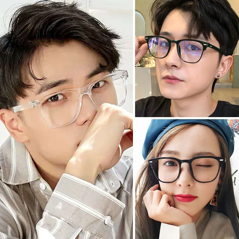 Transparent Computer Glasses Frame Women Men Anti Blue Light Round Eyewear Blocking Glasses Optical Spectacle Eyeglass