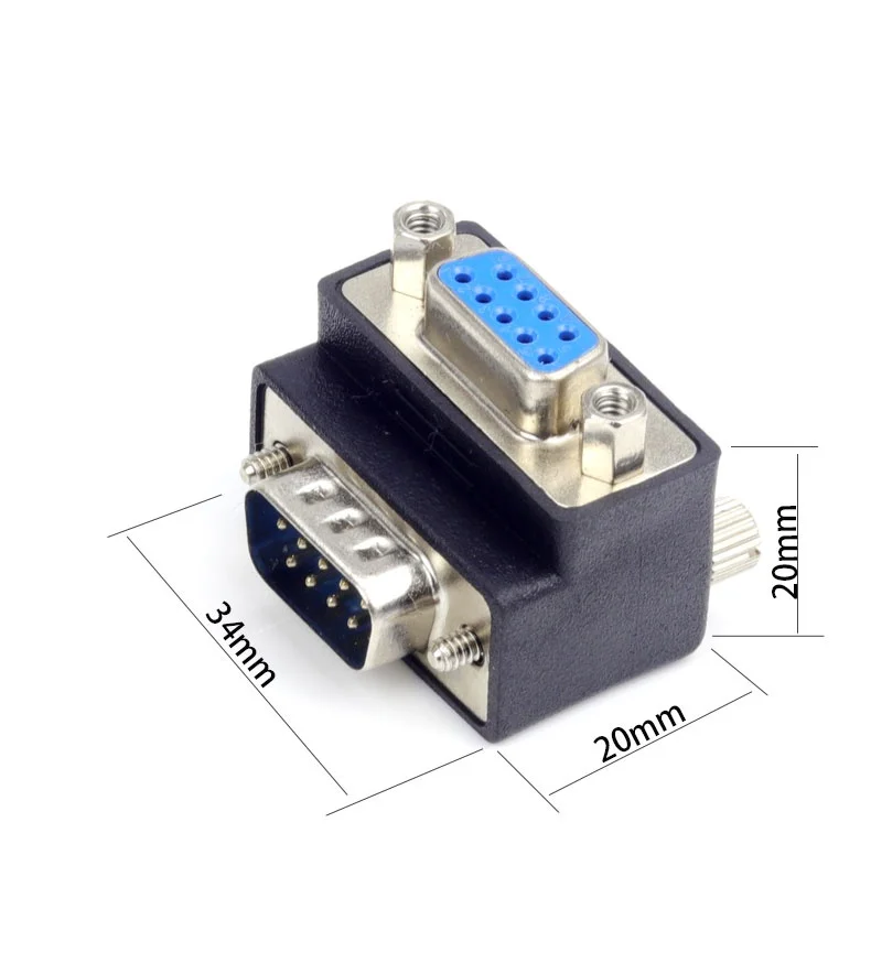 Адаптеры DB9, 9-контактные разъемы типа L с последовательным портом RS232 COM D-Sub 9