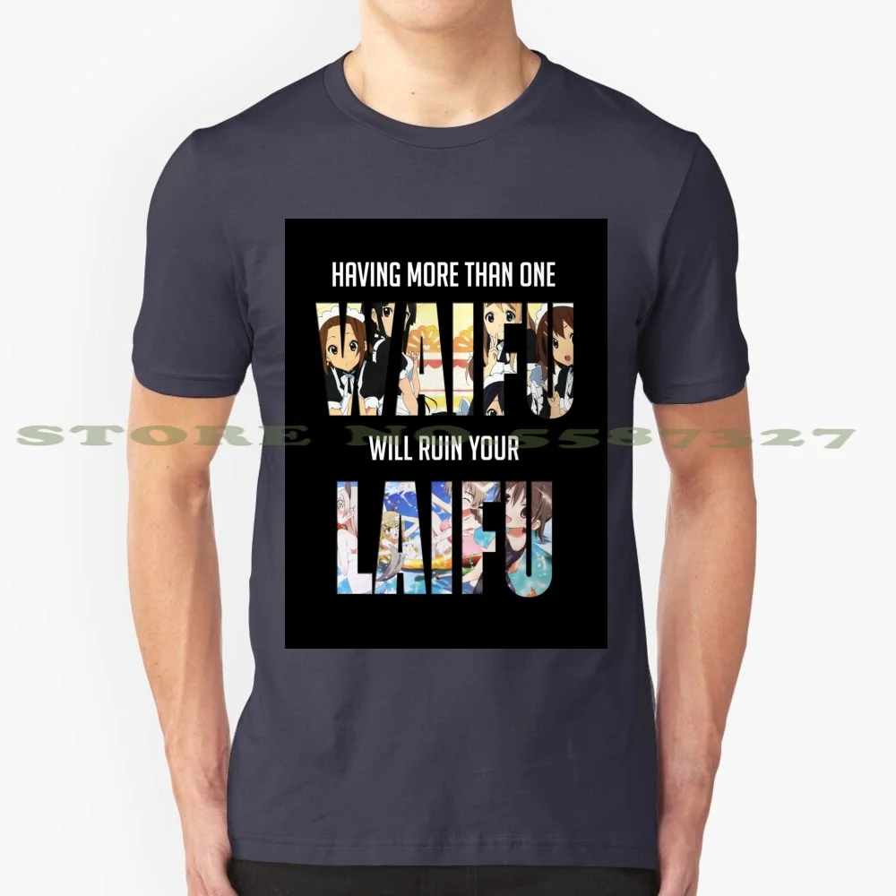 Waifu Laifu Color 100% Pure Cotton T-Shirt Anime Manga K On Strike Witches Hentai Echhi Funny Japan Maid Swimsuit Sex