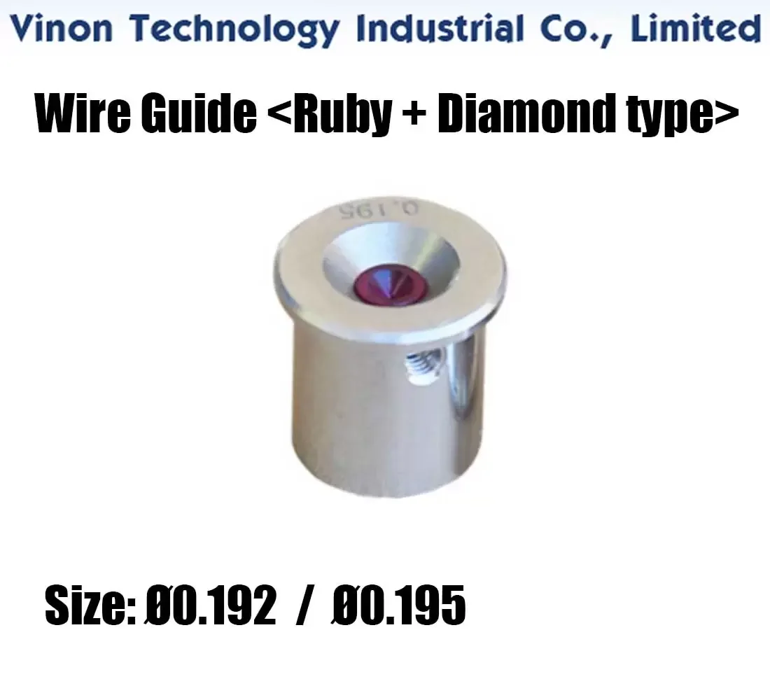 Ø0.195mm EDM Parts Ruby Guide (Ruby+Diamond type) used for Beijing AGIE Medium Speed Wire Cutting Machines