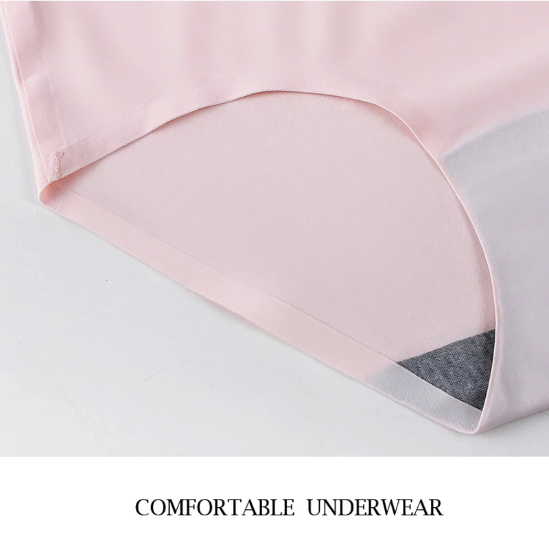 Women\'s underwear Ice silk cotton antibacterial briefs lingerie female casual Girls panties ladies underpants Plus-size XXL