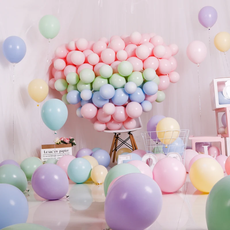 10/20/30pcs 5/12 inch candy Color Macaron Latex Air balloons Wedding Birthday Festival Party Decoration Inflatable Helium baloon