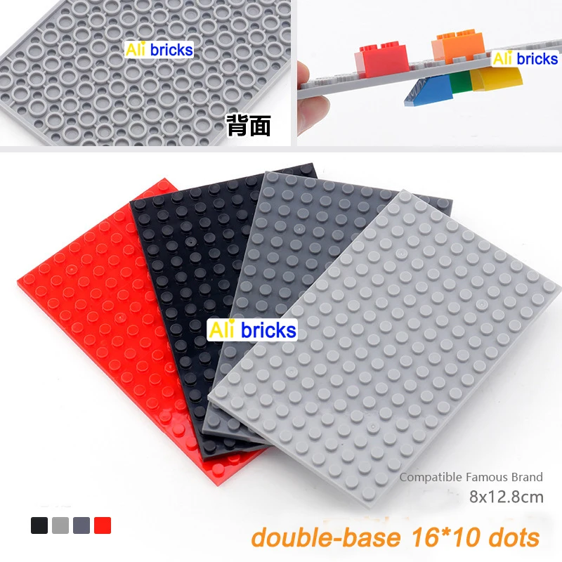 5pcs DIY Building Blocks 10*16 Dots Thin Figures Bricks Double-Side base plate Educational Creative Size Compatible With Brand