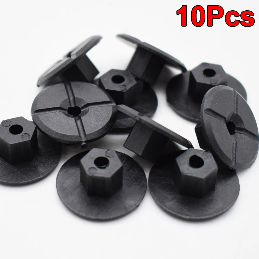 10Pcs 4mm Kunststoff Fastener Mutter Für Mercedes Benz Kotflügel Schlamm Flap Splash Guard Rad Arch Stoßstange Panel Retainer clip Niet