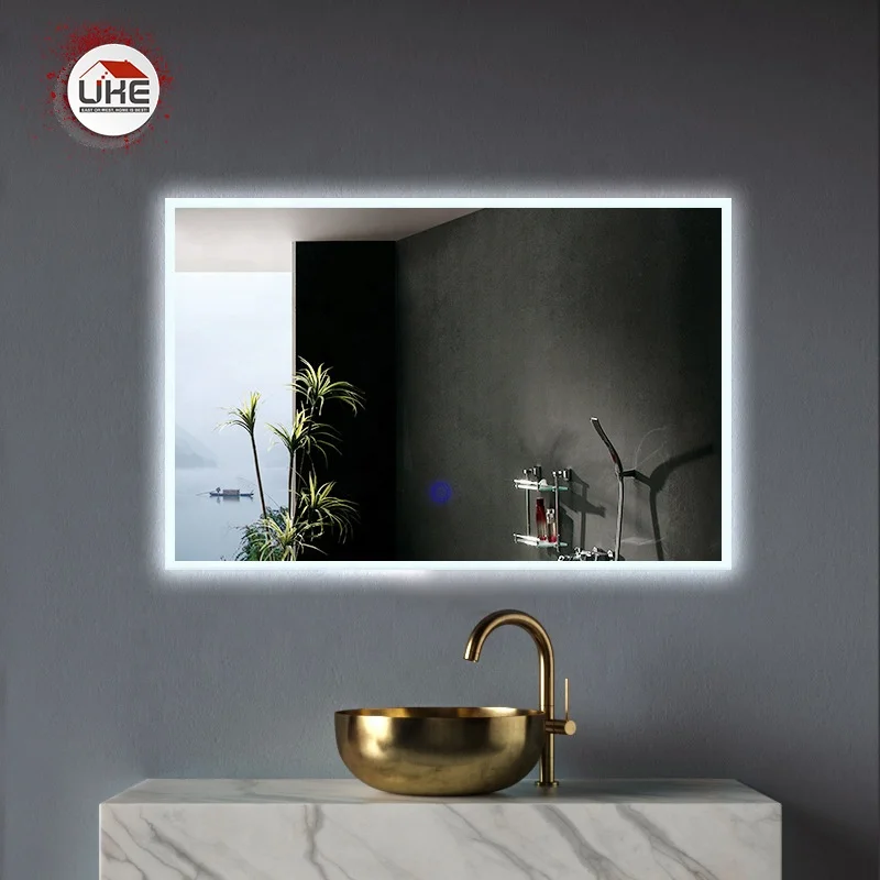 Custom Smart Rectangular Bathroom Mirror With LED light WiFi Multi-Function Intelligent High Quality Refection Bathroom Mirror