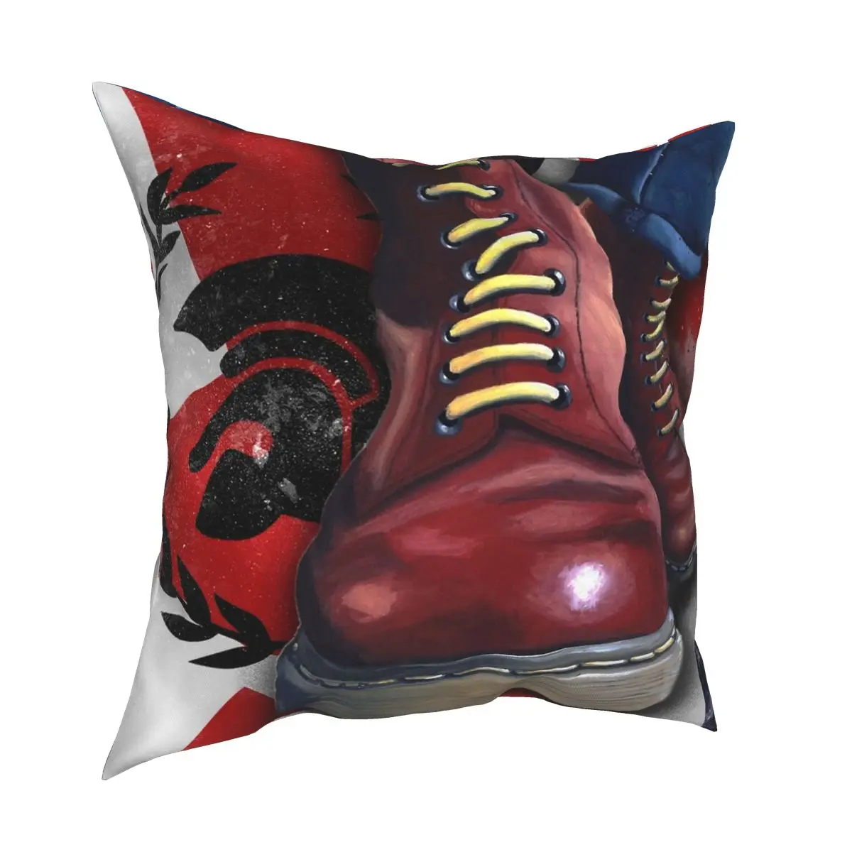 Skinhead Doc Martens Pillowcase Polyester Printed Zip Decor Throw Pillow Case Sofa Cushion Cover Wholesale 45*45cm