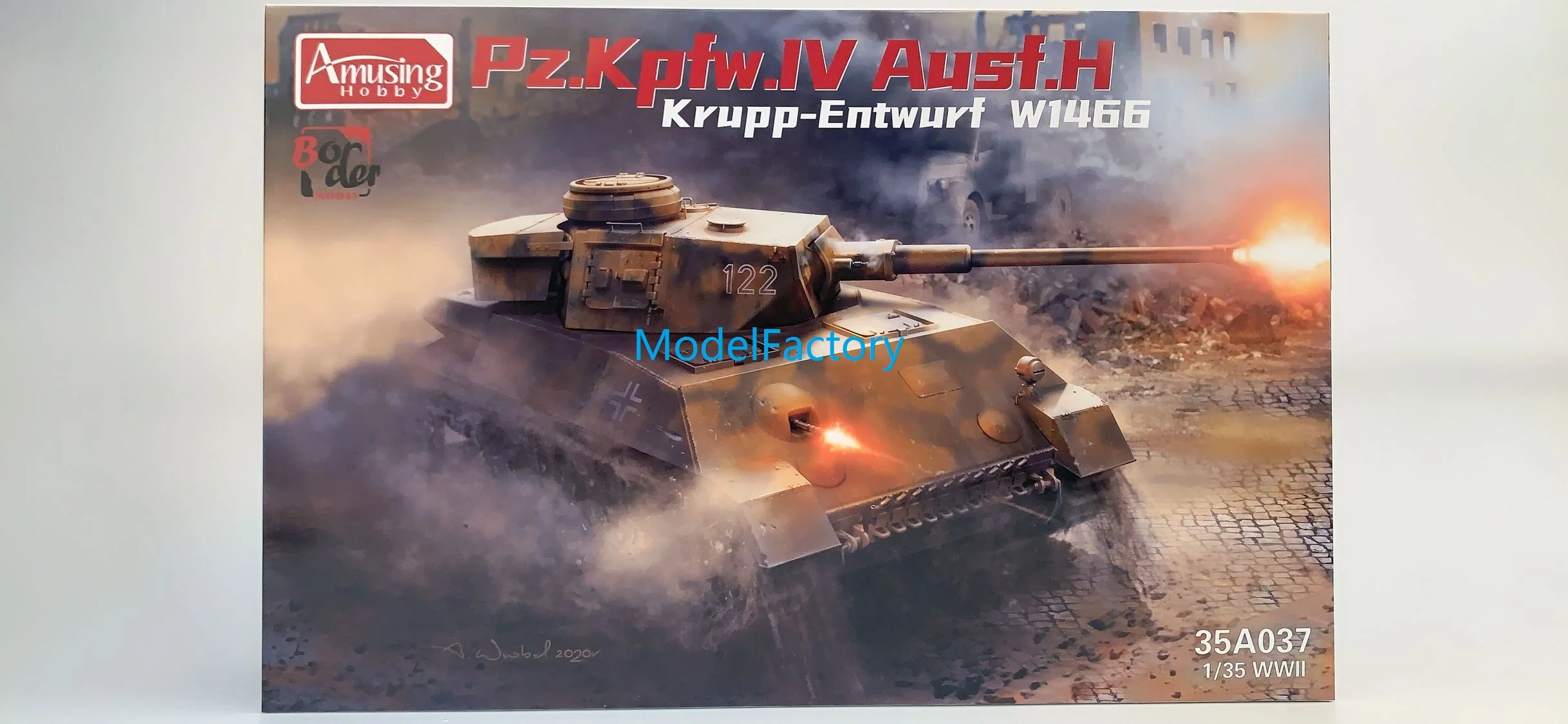 

Amusing Hobby 35A037 1/35 German Pz.Kpfw.IV Ausf.H Krupp-Entwurf W1466