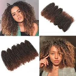 Extensiones de Cabello sintético Marlybob Afro Kinky Curly Crochet trenzas cortas Passion Twist Jerry Curl