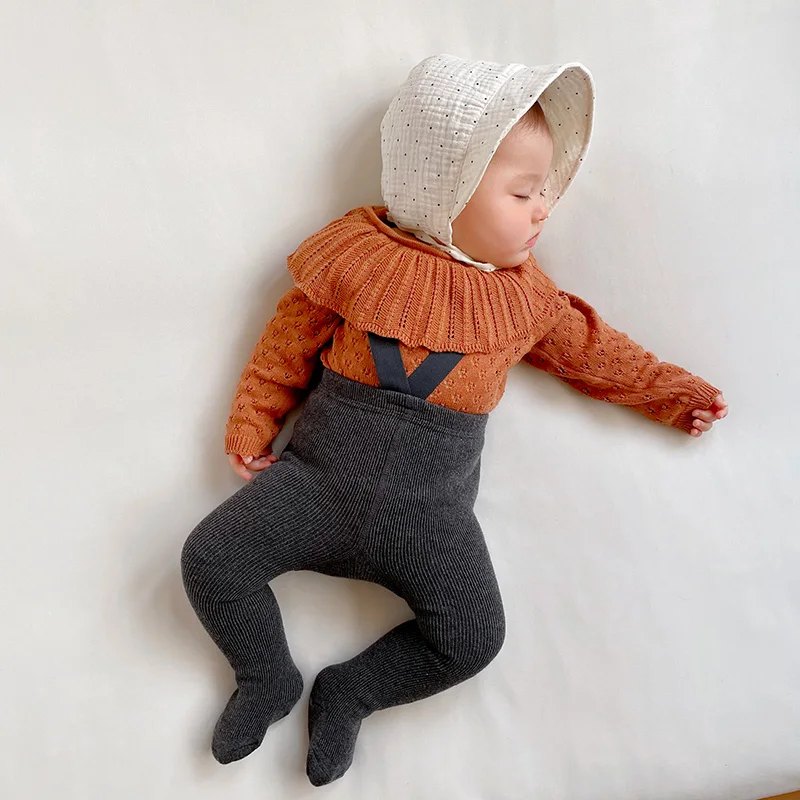 Infant Baby Sweater Suit+ Leggings Autumn Spring Girl Knitting Sweater Sets Cotton Girls Clothing 2pcs Newborn Clothes 0-2 Years