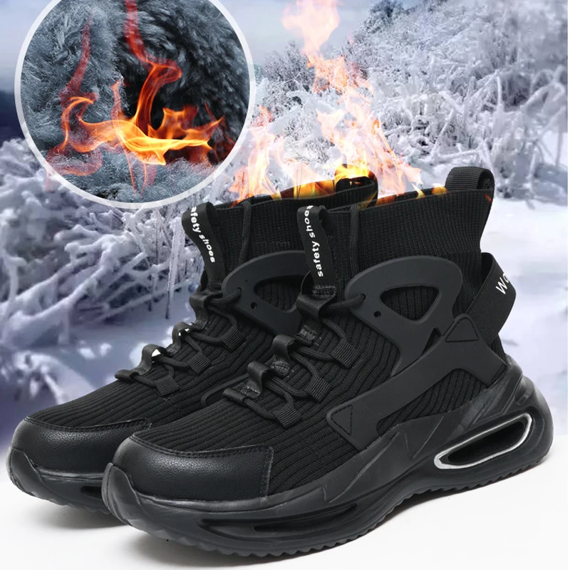 Work shoes for man S3 high safety shoes  Safety Shoes With Steel Toe Cap,Light Weight Breathable Work Boots For Men Botas Hombre