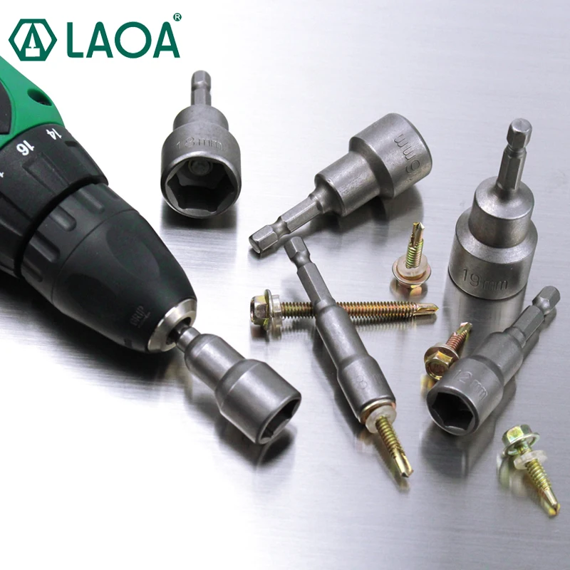 LAOA Hexagon Sockets Magnetic Electric Socket Bits 6-19mm