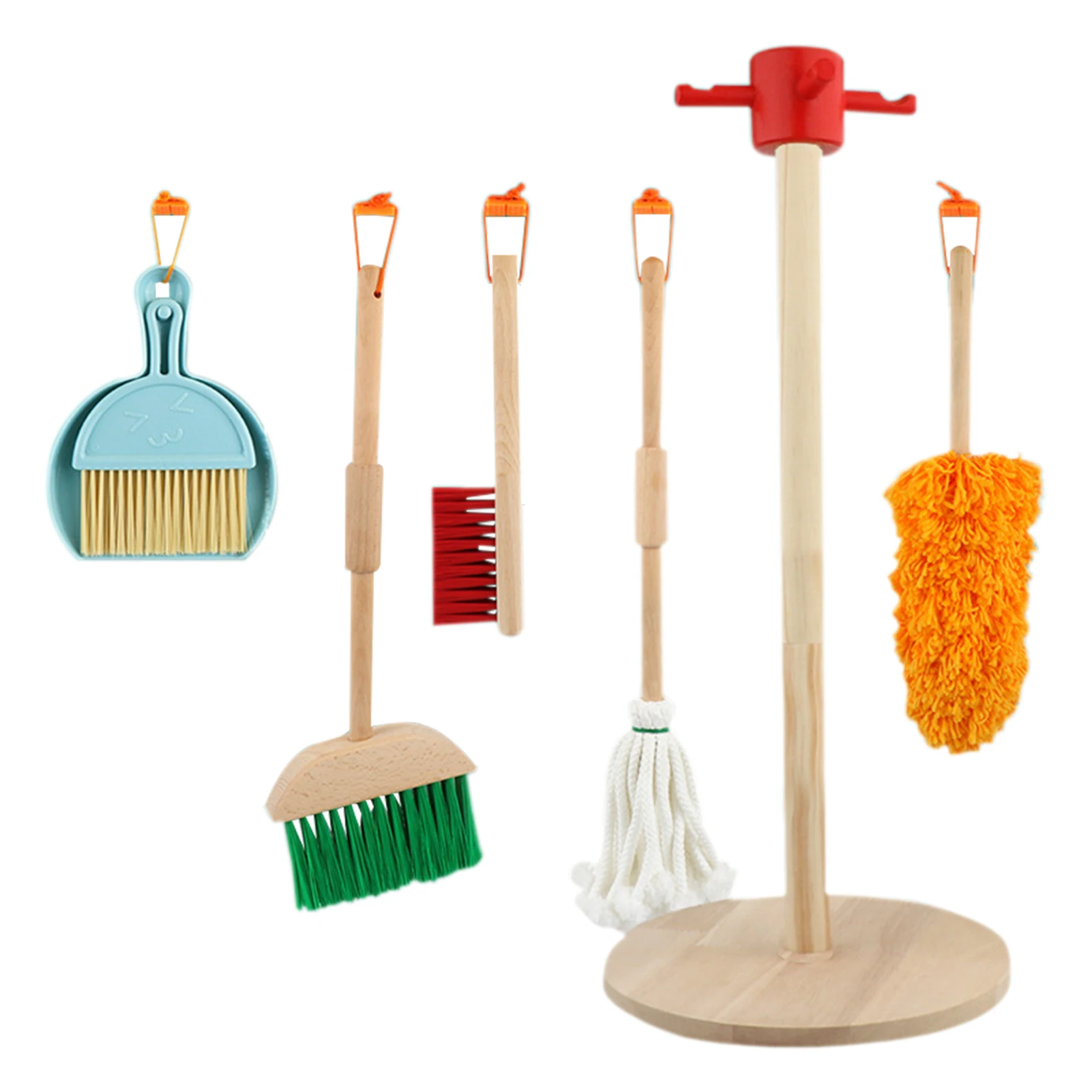 Wooden Mini Kitchen Home Cleaning Tool Pretend Furniture Play Toddler Toy Girl Kid Floor Brush Broom Housekeeping Children toys