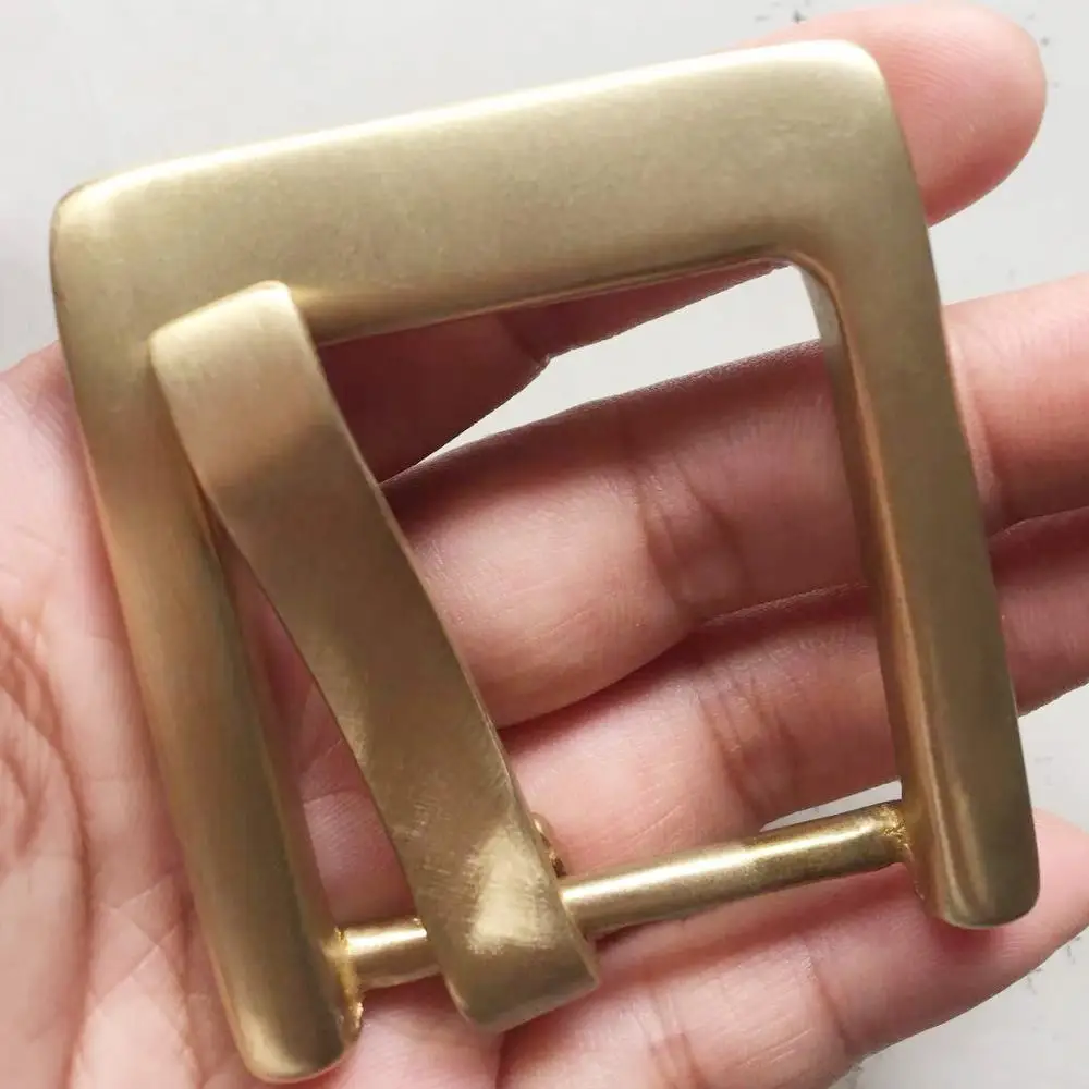 40mm Single wide Prong Square Belt Buckle brass solid replacement buckle Fits any belt 1 1/2\