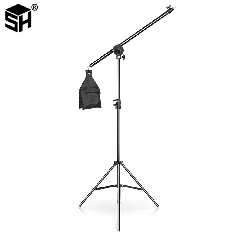 Photography 2M Light Stand With Boom Arm And Sandbag For Supporting Softbox Photo Video Studio Lighting Backdrop Tripod