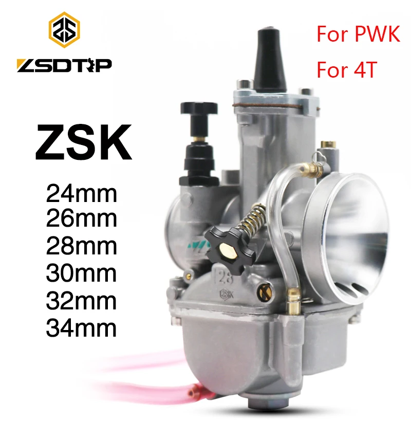 

ZSDTRP PWK Carburetor 24 26 28 30 32 34 mm Racing Carb For 4T Motorcycle ATV Quad Dirt Bike scooter Motocross For PWK Carburetor