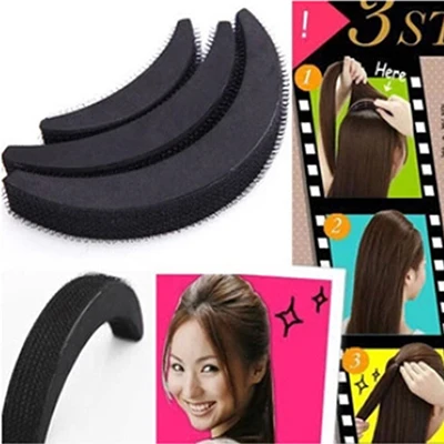 

3pcs/Set Black DIY Hair Bump Volume Beehive Hair Bump Hair Pad Height Puff Paste Tools Hair Style Accessories