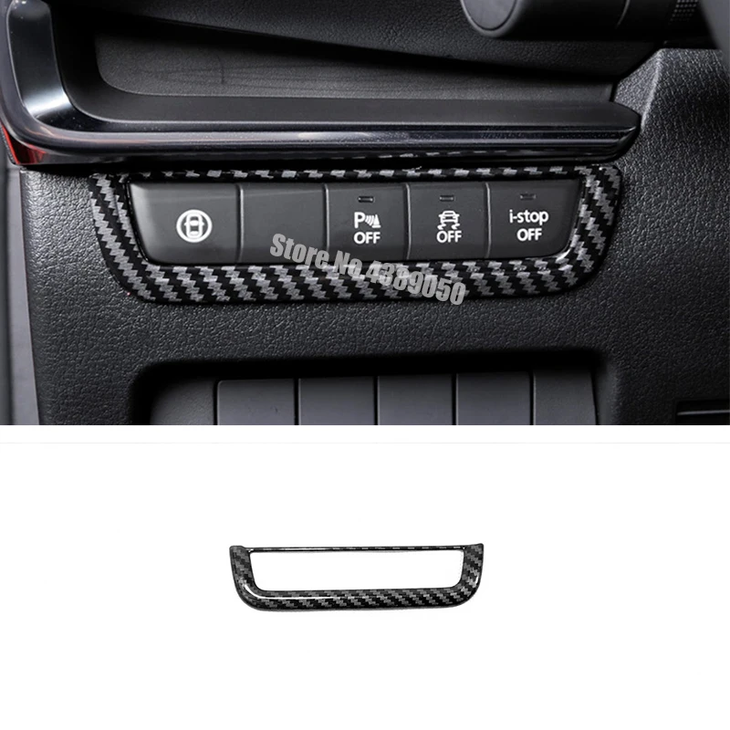 

ABS Matte/Carbon Fibre For Mazda 3 2019 2020 Accessories Car Headlamps Adjustment Switch Cover Trim Sticker Car Styling