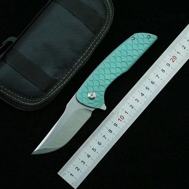 LEMIFSHE New Hokkaido M390 Blade Titanium Alloy Handle Outdoor Camping Hunting Kitchen Survival Pocket EDC Tool Folding Knife