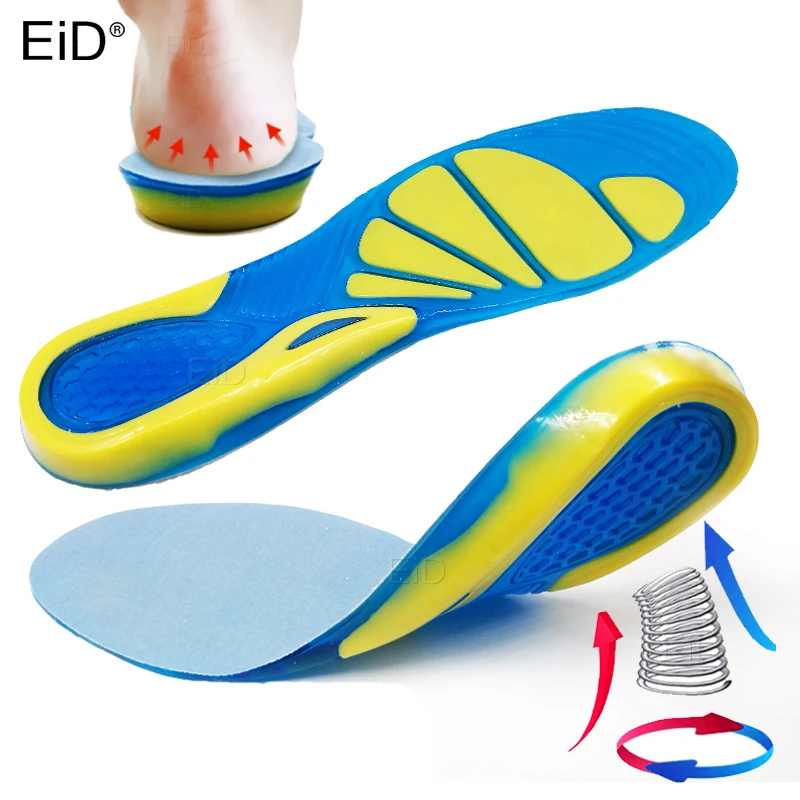 EiD Silicone Non-Slip Gel Soft Sport Shoe Insoles Massaging Orthopedic Insole Foot Care For Feet Shoes Sole Shock Absorption Pad