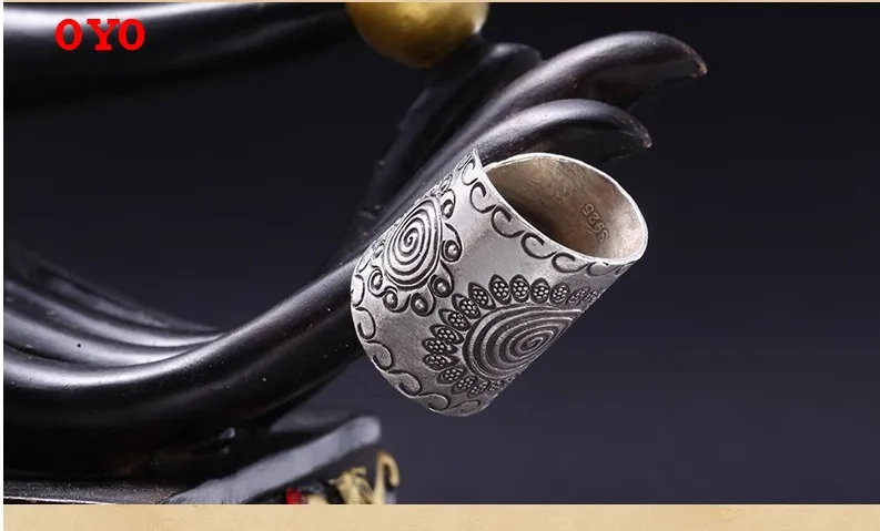 

925 silver retro ring ring wide open men's domineering silver ring