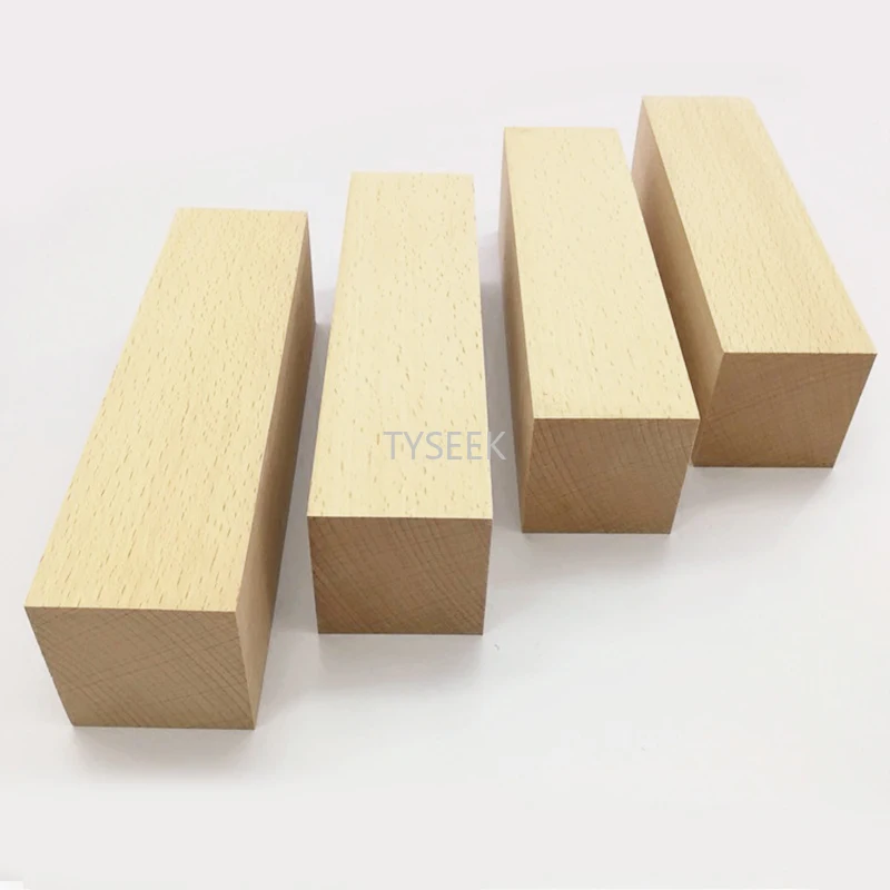 DIY Hand-made Materials German Beech Wood, Hand-made Tableware Materials,Square Wood Hand Carved Wood Supplies