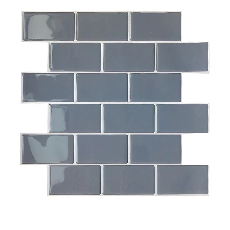 

5 PC New Creative Self-adhesive Brick Pattern 3D Stereo Wall Stickers Smoke Gray Interior Home Hotel Room Decoration Stickers