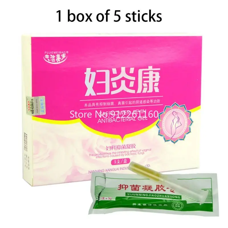 5Pcs/Box Natural Anti Inflammation Gel Gynecological Wash Cleansing Vaginitis Anti-Itch Antibacterial Female